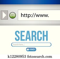 Internet Search engine browser window Internet Search engine browser window