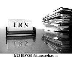 IRS Card with Tax Files IRS Card with Tax Files
