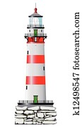 Isolated Lighthouse Isolated Lighthouse