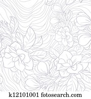 Jasmine floral vector pattern Jasmine floral vector pattern