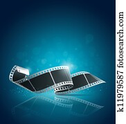 kamera- film, rolle, blauer hintergrund kamera- film, rolle, blauer hintergrund