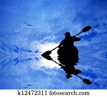 Kayak silhouette Kayak silhouette