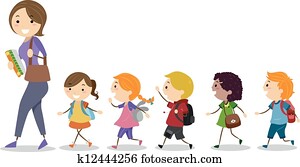 kinder, gefolgschaft, ihr, lehrer