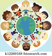kindern, in, einheit kindern, in, einheit