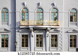 Germany Stralsund Facade Of Historic Gable House Stock Image