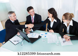 kollegen, gratulieren, eins, noch ein