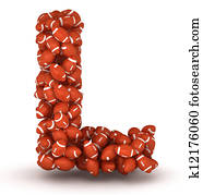 Letter l, american football Letter l, american football