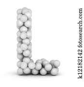 Letter l, from voleyballs Letter l, from voleyballs