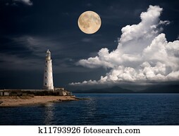 lighthouse at night lighthouse at night