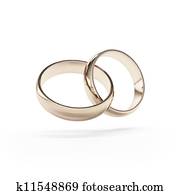 Linked gold wedding rings Linked gold wedding rings