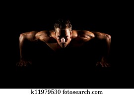 Man doing pushups Man doing pushups