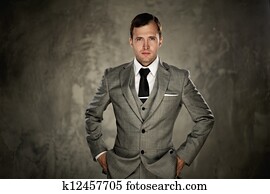Man in grey suit