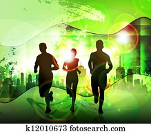 Marathon runners Marathon runners
