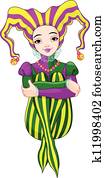 Mardi Gras harlequin lady Mardi Gras harlequin lady