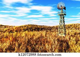 Meadow Agriculture concept 3D rende Meadow Agriculture concept 3D rende