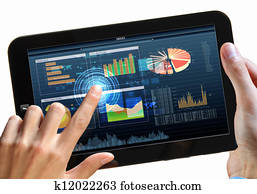 modernes, computertechnologie, in, geschaefts