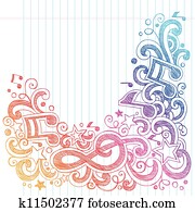Music Notes Sketchy Doodles G Clef Music Notes Sketchy Doodles G Clef