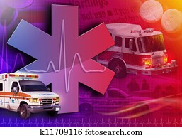 médico, salvamento, ambulância, abstratos, foto