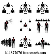 negócio, gerência, company., direto