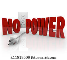 No Power Words Electrical Cord Outlet Electricity Outage No Power Words Electrical Cord Outlet Electricity Outage