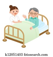 Nurse and senior man Nurse and senior man