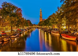 ocidental, igreja, em, amsterdão