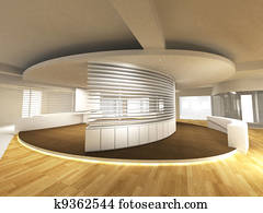 Office Area with Reception Counter