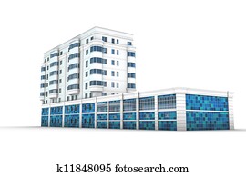 Office building 3d illustration Office building 3d illustration