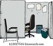 Office Cubicle with Chairs