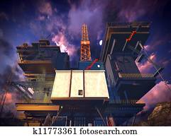Oil rig platform Oil rig platform