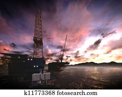 Oil rig platform Oil rig platform