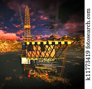 Oil rig platform Oil rig platform