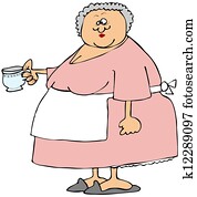 Old woman holding a cup of tea Old woman holding a cup of tea