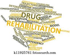 palavra, nuvem, para, droga, reabilitação