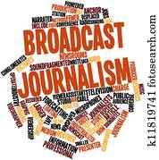 palavra, nuvem, para, jornalismo difundido