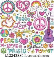Peace Love Music Notebook Doodles Peace Love Music Notebook Doodles