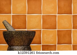 Pestle And Mortar With Copy Space