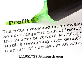 Profit highlighted in green