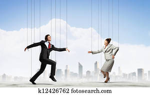 Puppet businesspeople Puppet businesspeople