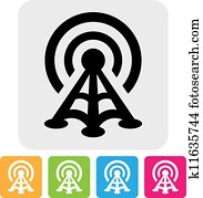 radio tower icon radio tower icon