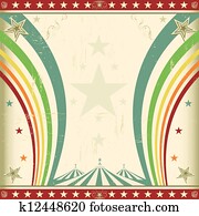 Rainbow square circus invitation Rainbow square circus invitation