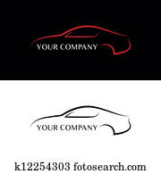 Red and black car logos Red and black car logos