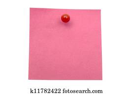 Red memo paper