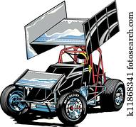 rennauto, midget rennauto, midget