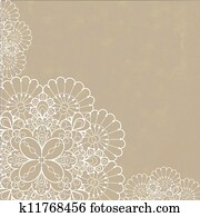 Retro background with lace ornament Retro background with lace ornament