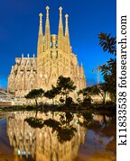 Sagrada Familia at night, Barcelona Sagrada Familia at night, Barcelona
