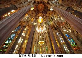 Sagrada Familia cathedral interior Sagrada Familia cathedral interior