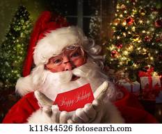 Santa Claus with holiday background Santa Claus with holiday background