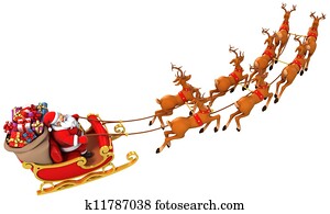 santa sledge deers santa sledge deers