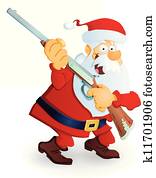 Santa with gun Santa with gun